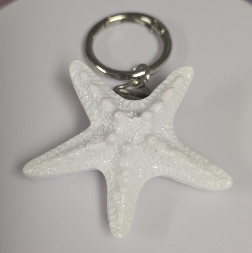 🆕️👒🏖 WHITE STARFISH HAT CLIP 🏖👒 - Picture 2 of 9